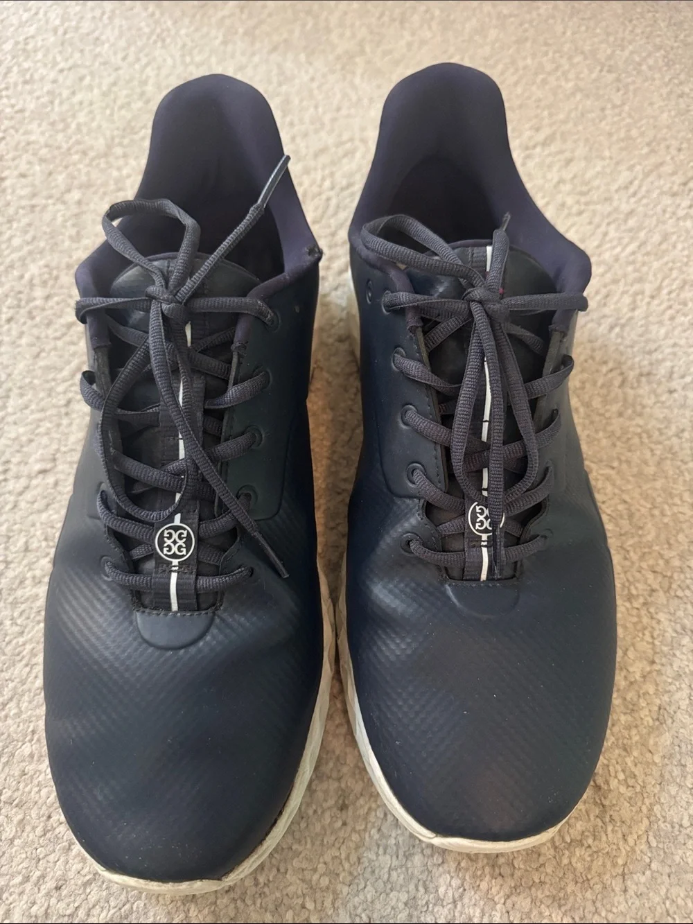 G/FORE Men's Navy and White Athletic Golf Sneakers